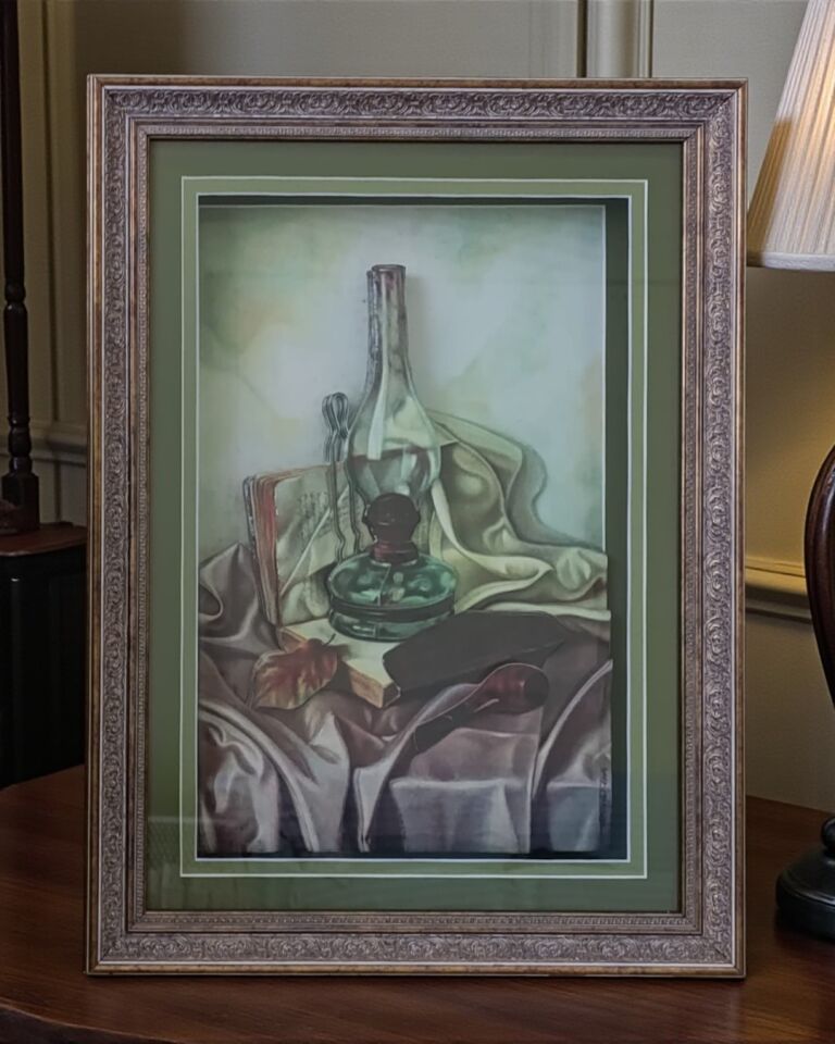 Gaz Lambası Rölyef Tablo