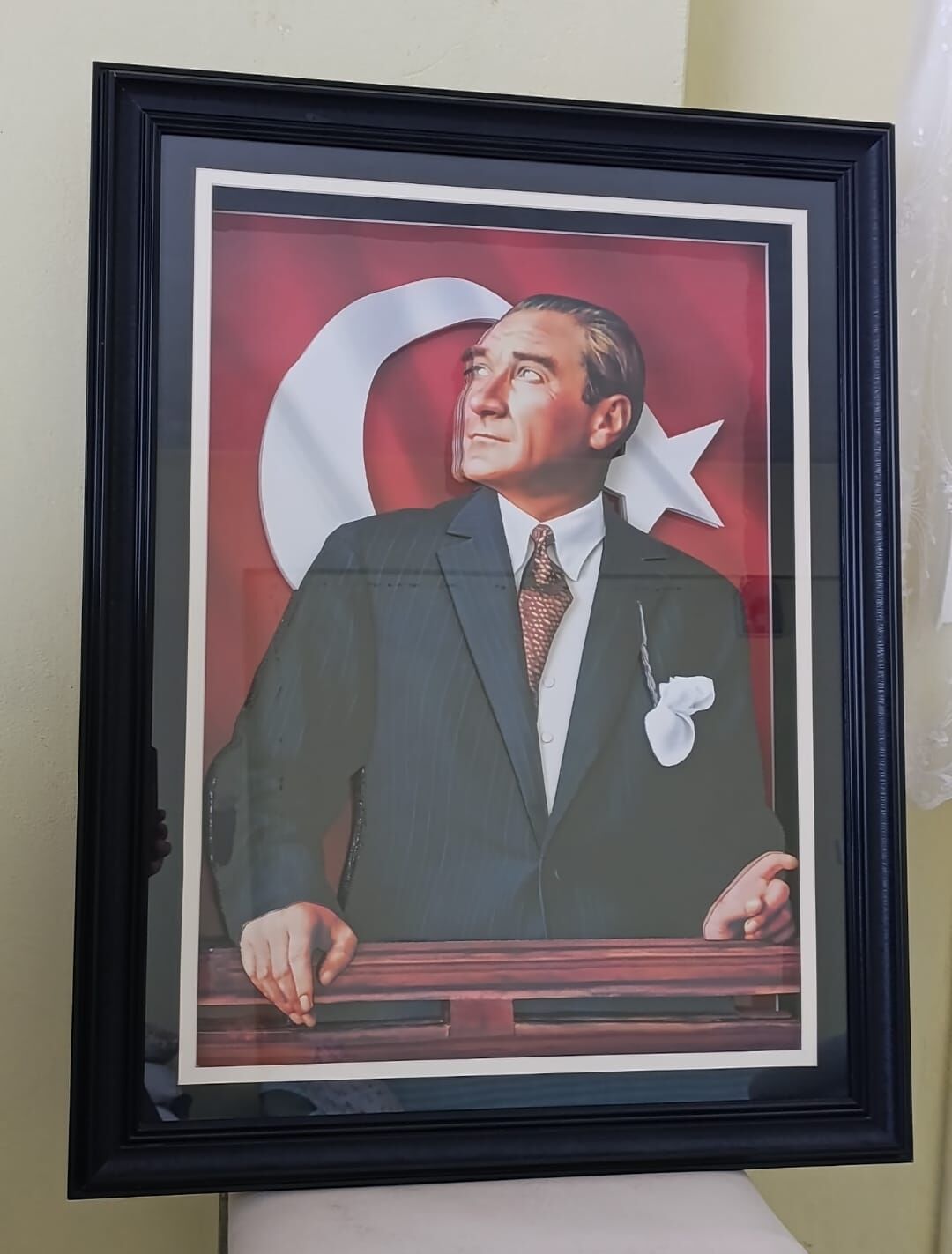 Atatürk Rölyef Portre Tablo - 3D Türk Bayraklı Tasarım